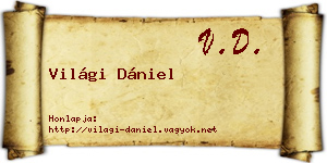 Világi Dániel névjegykártya